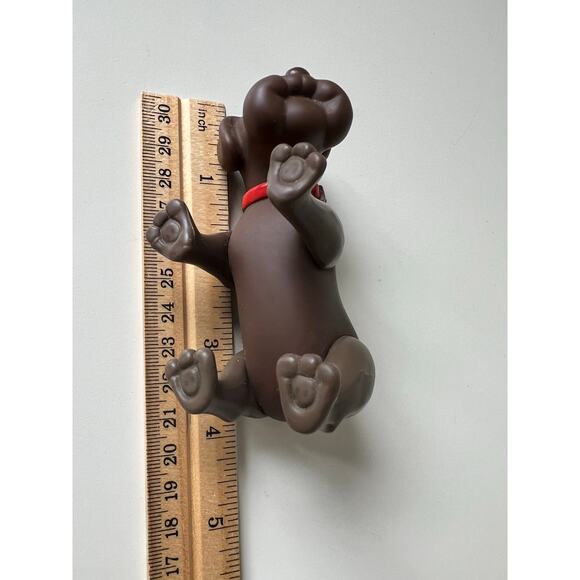 Vintage 1980s Tonka Pound Puppy Brown Dog Poseable Figure Toy - Picture 7 of 7